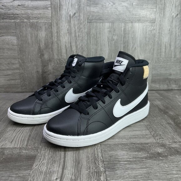 Nike Court Royale 2 Women's size 5.5 Black White Leather Shoes CT1725-001 - Picture 2 of 9